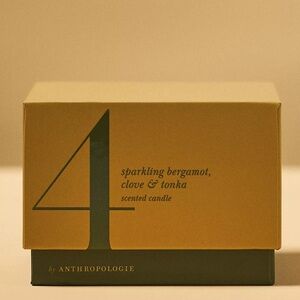 Anthropologie NWT/NIB Number 4 Woody White Cedar & Thyme Glass Candle